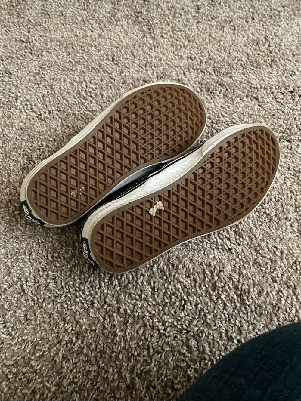 Women’s Vans Slip-On Checkerboard Canvas Loafers in Black and Gray - Picture 5 of 5